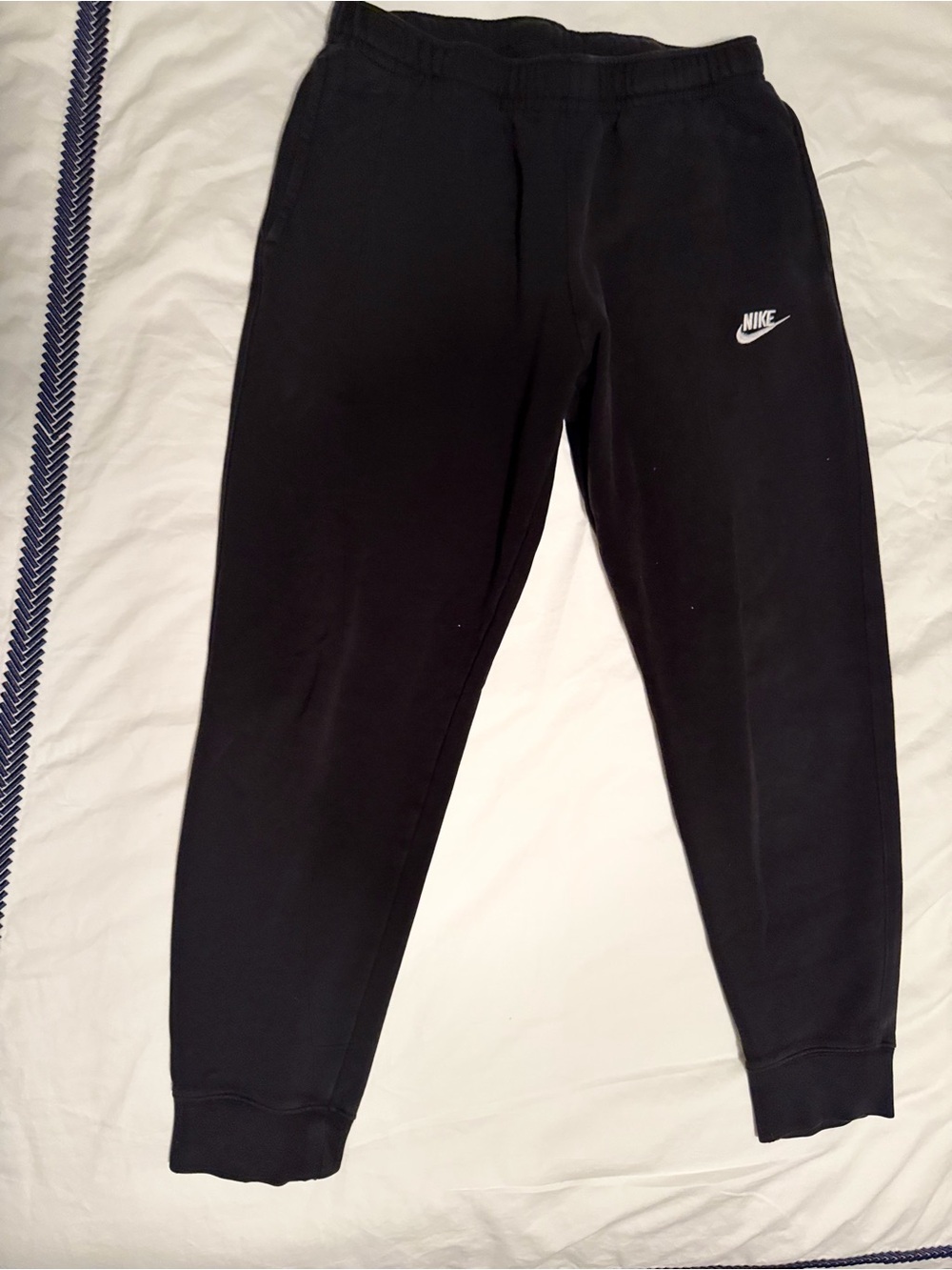 Nike Black Joggers with White Swoosh Logo